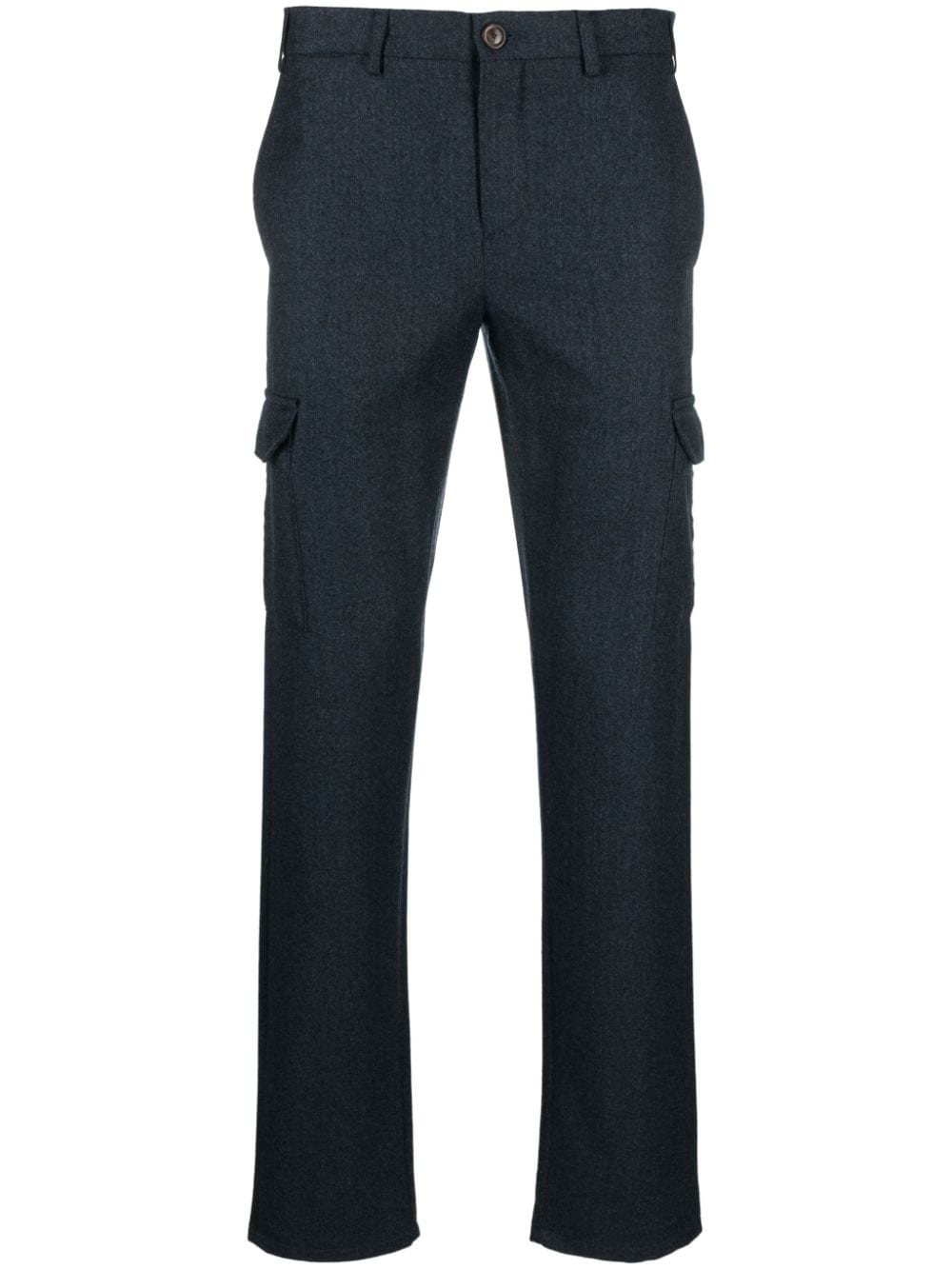 Canali slim-cut wool cargo trousers - Blue von Canali