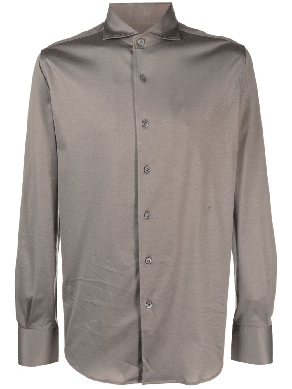 Canali spread-collar cotton shirt - Brown von Canali