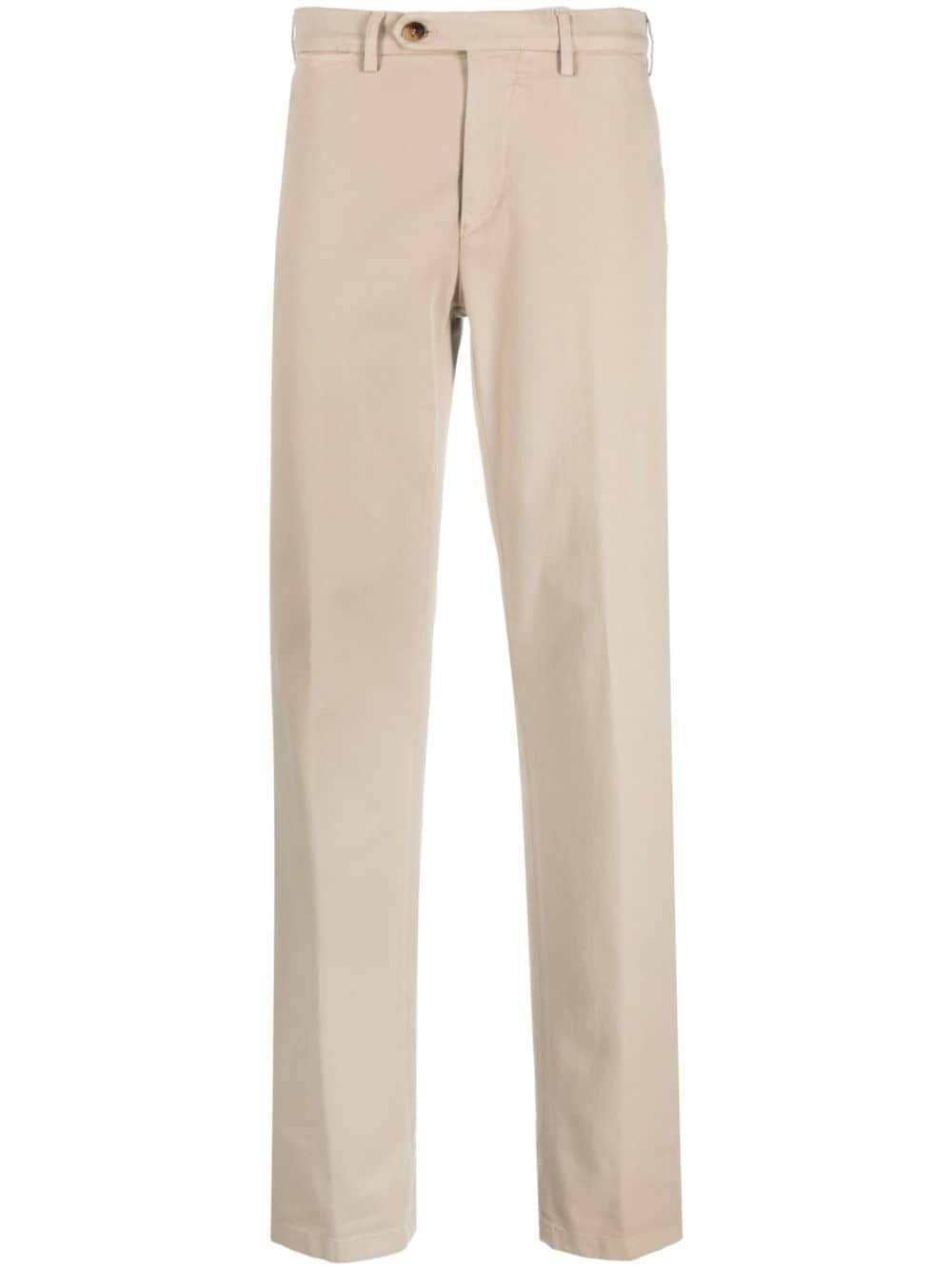 Canali straight-leg cotton chino trousers - Neutrals von Canali