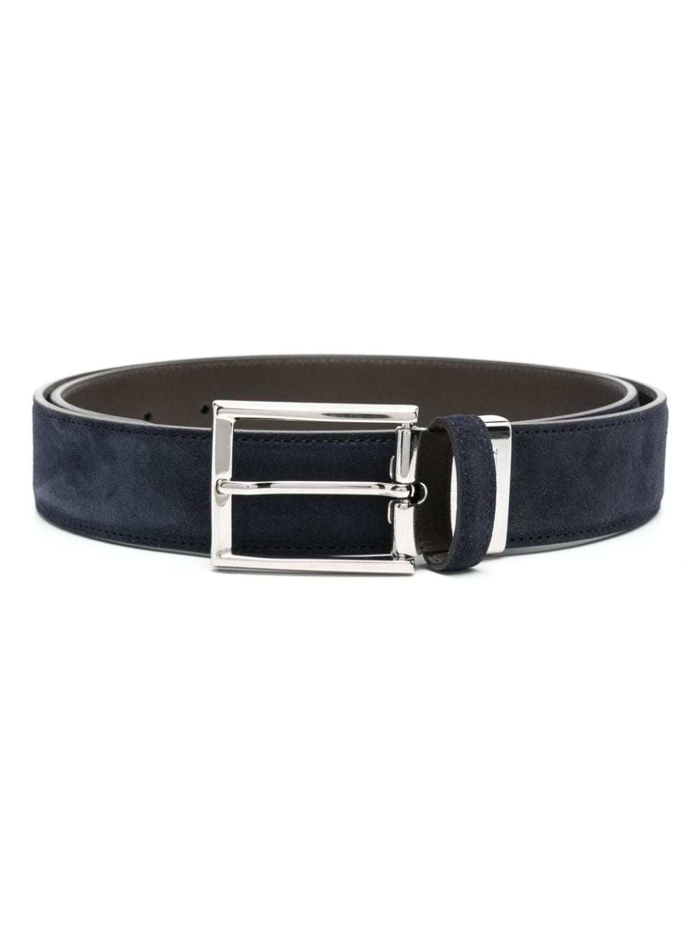 Canali suede buckle belt - Blue von Canali