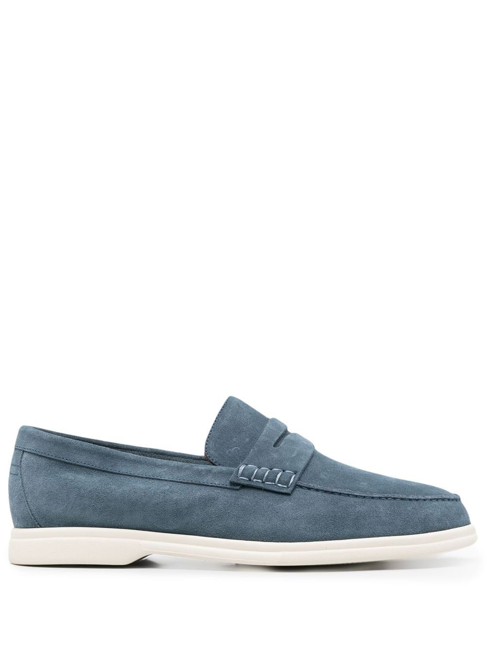 Canali suede slip-on loafers - Blue von Canali