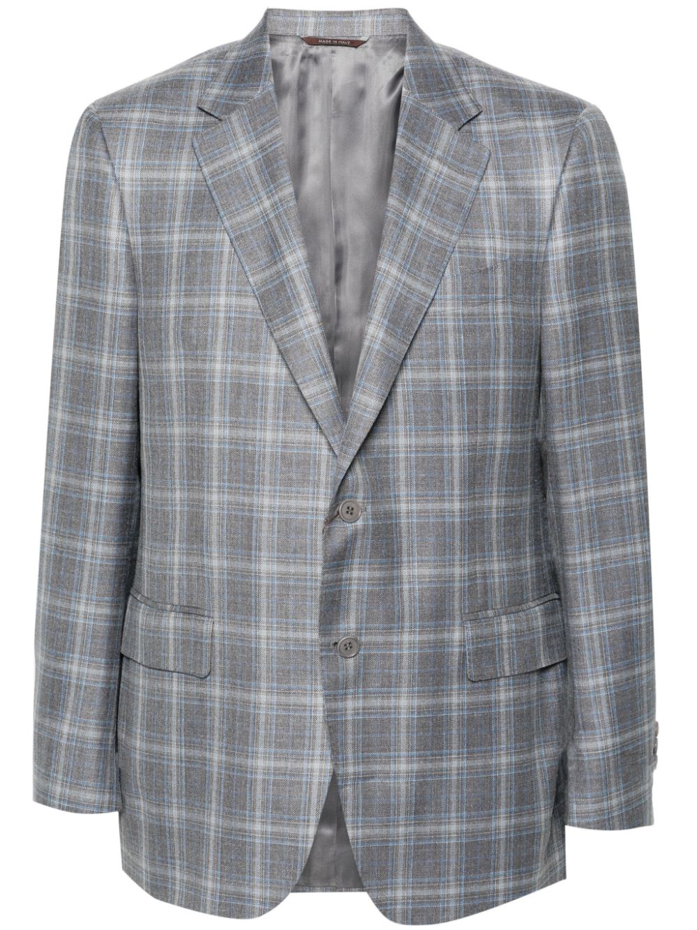 Canali tartan-pattern blazer - Grey von Canali