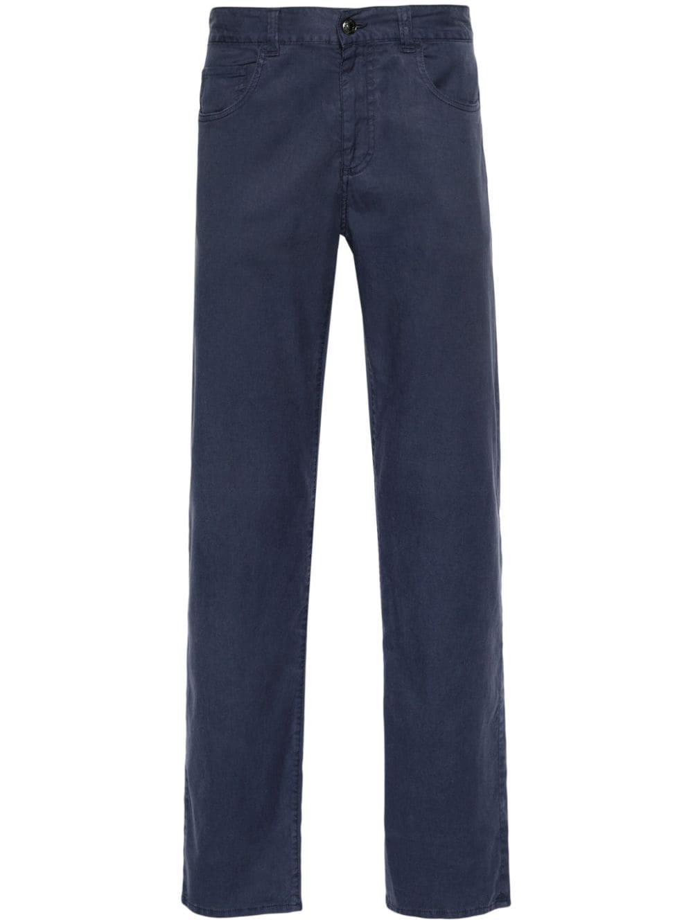 Canali twill lyocell-blend trousers - Blue von Canali