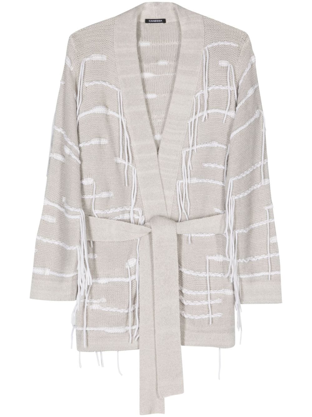 Canessa Cosmic belted cardigan - Grey von Canessa