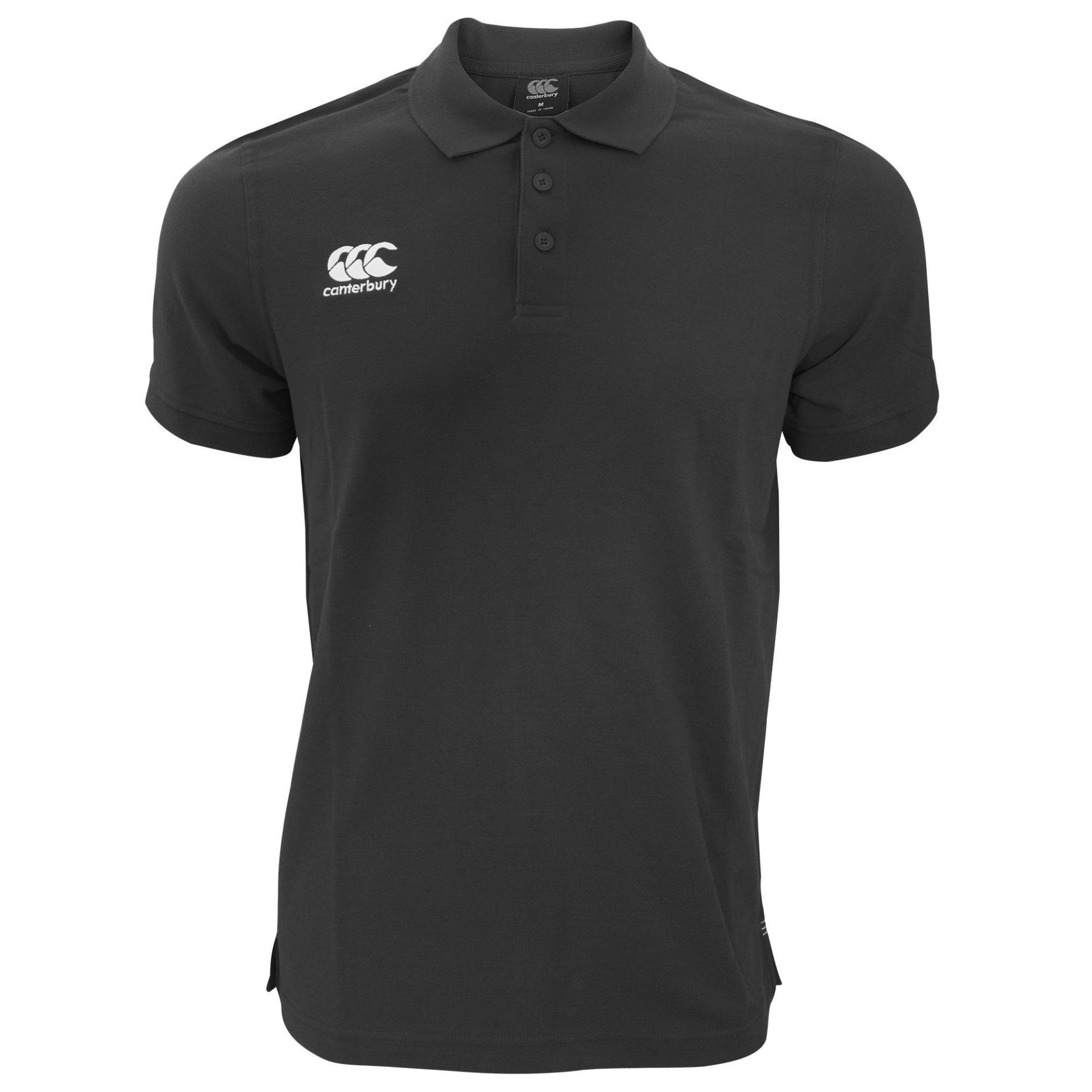 Waimak Kurzarm Pique Polo Herren Schwarz XL von Canterbury