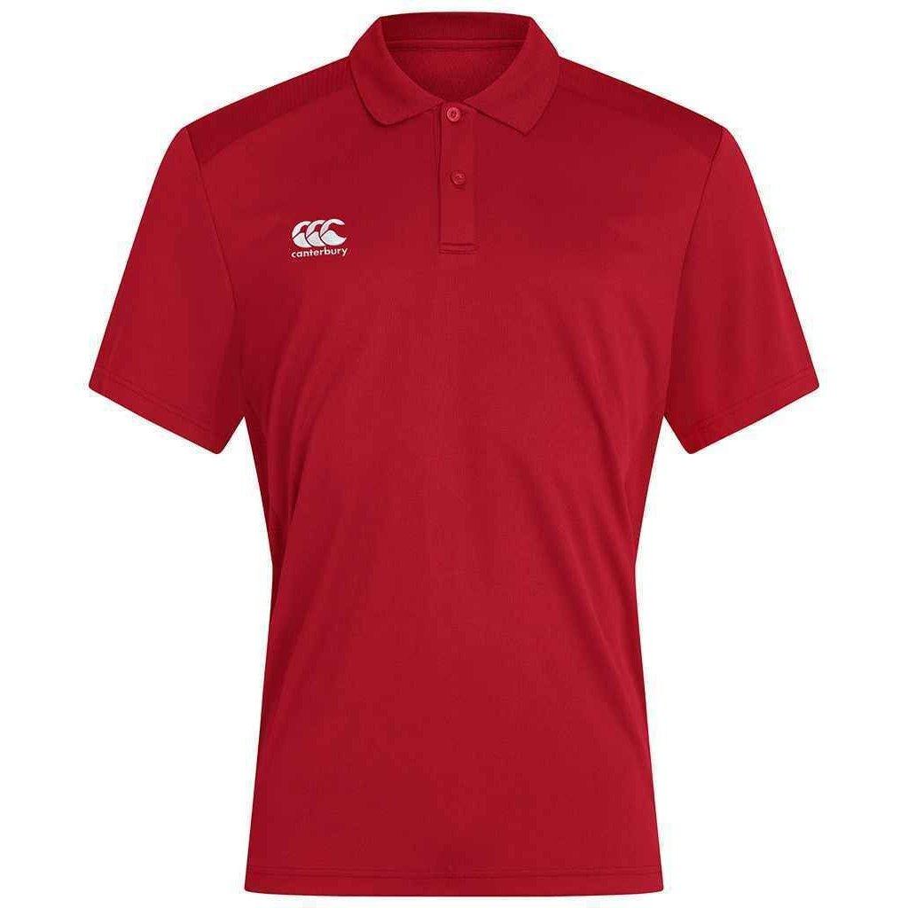 Club Dry Poloshirt Herren Rot Bunt XL von Canterbury