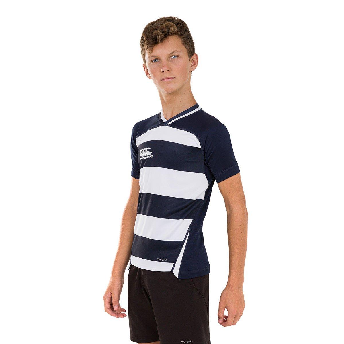 Sporttop Evader Hooped Jersey Mädchen Marine 164 von Canterbury