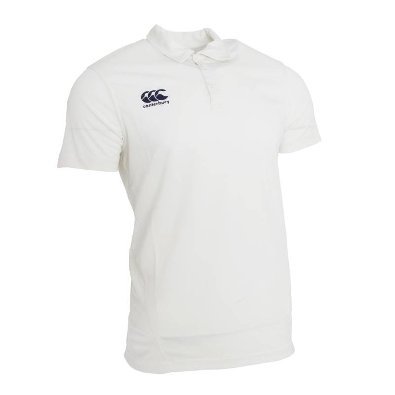 Kurzarm Cricket Polo Shirt Herren Weiss XXL von Canterbury