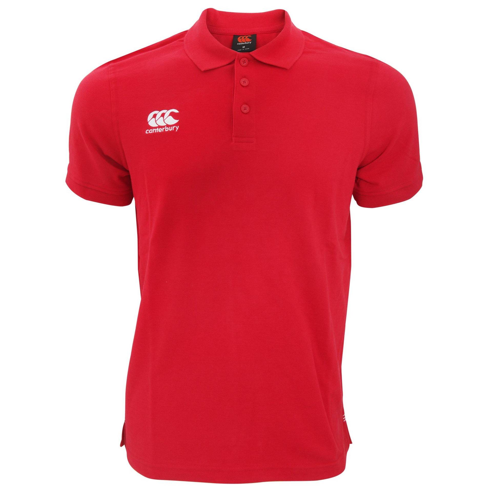 Waimak Kurzarm Pique Polo Herren Rot Bunt XL von Canterbury