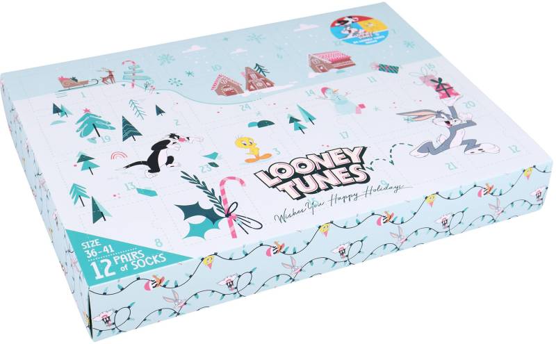Capelli New York Adventskalender, für Erwachsene, mit 24 Türchen und 12 Paar Socken von Capelli New York