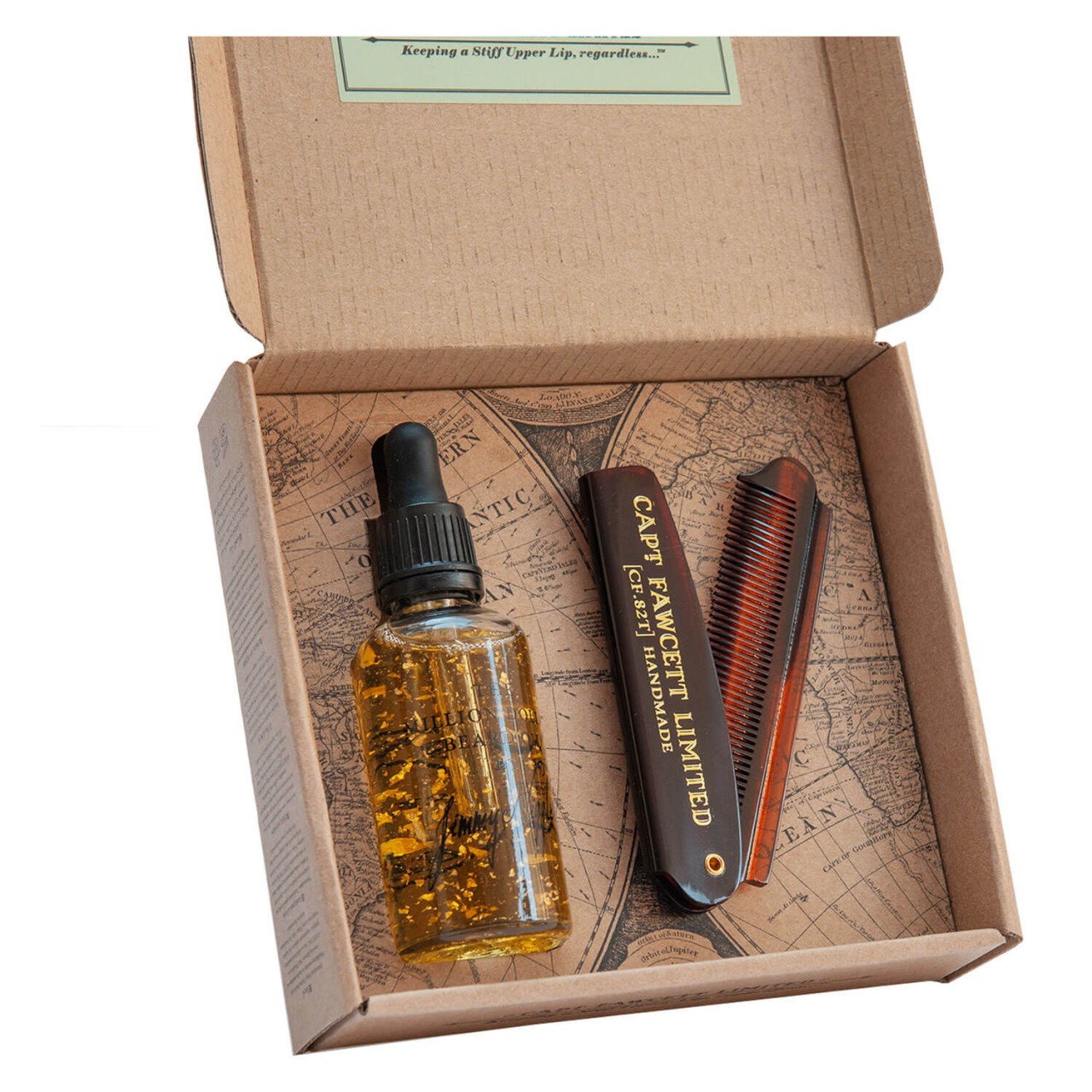 Capt. Fawcett Care - Jimmy Niggels Beard Oil & Beard Comb Set von Captain Fawcett