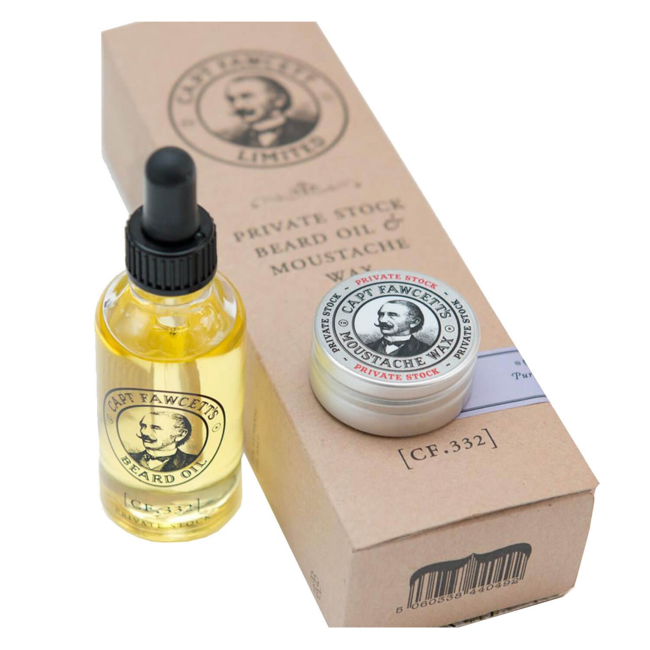 Capt. Fawcett Care - Private Stock Beard Oil & Moustache Wax Set von Captain Fawcett