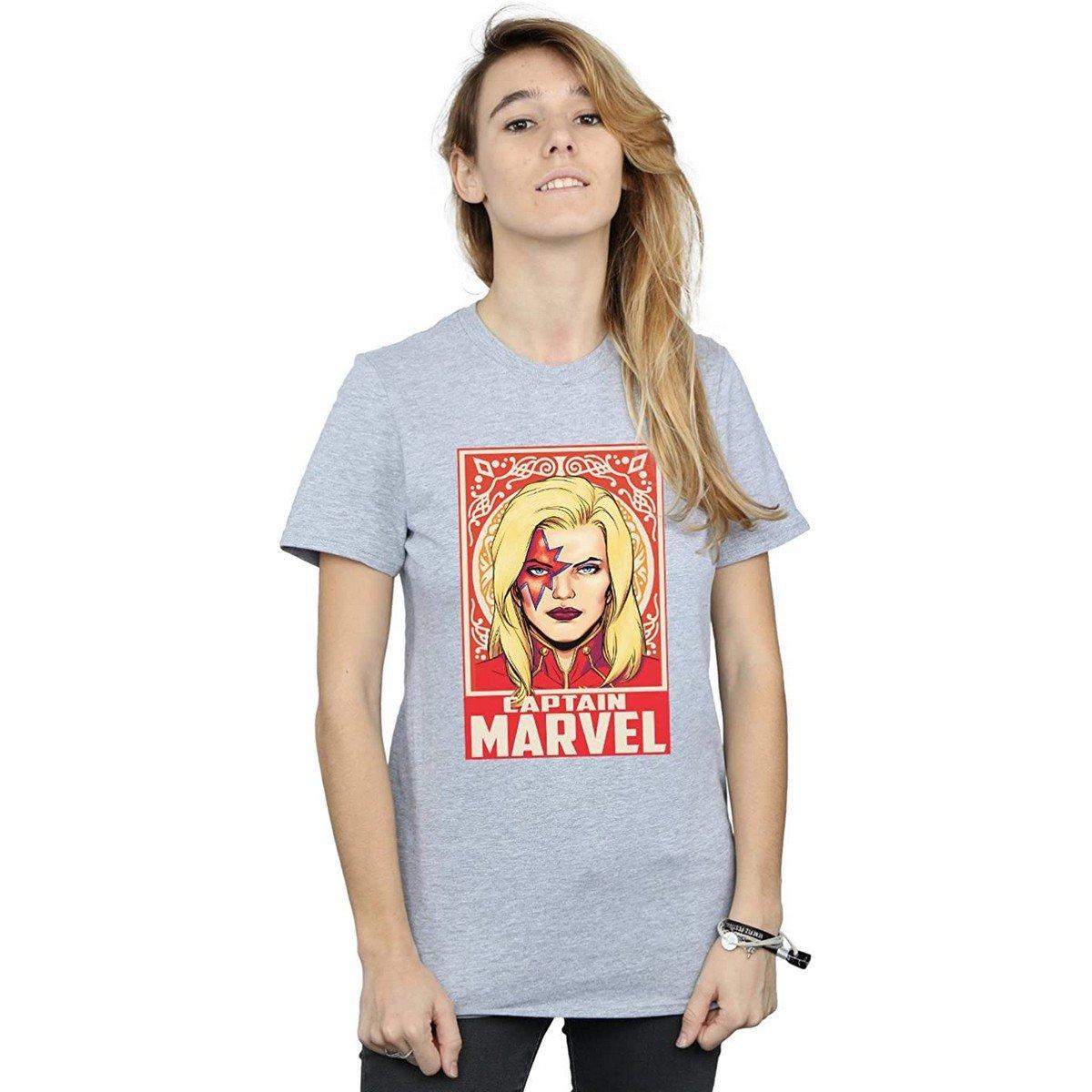 Ornament Tshirt Damen Grau 3XL von Captain Marvel