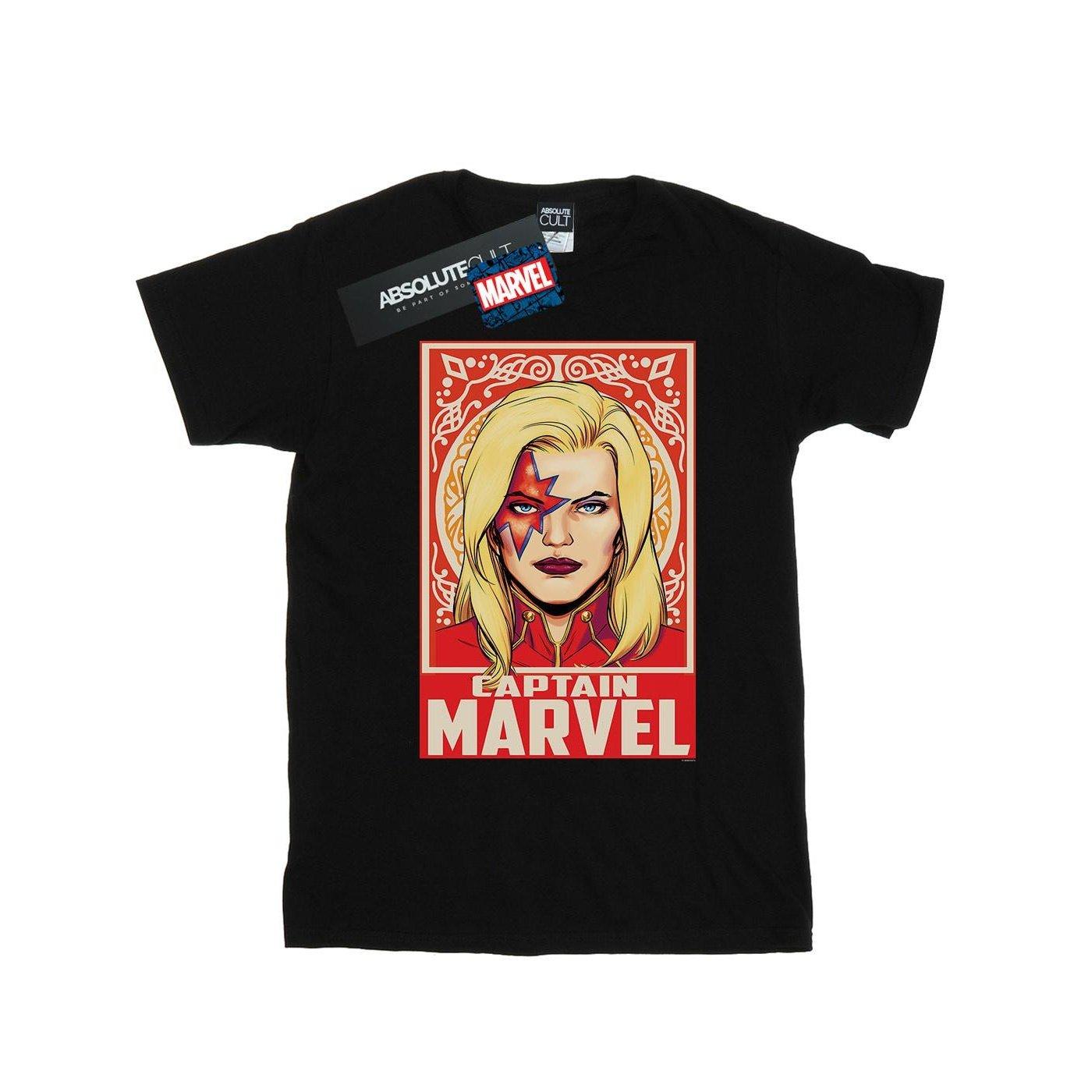 Ornament Tshirt Damen Schwarz 3XL von Captain Marvel