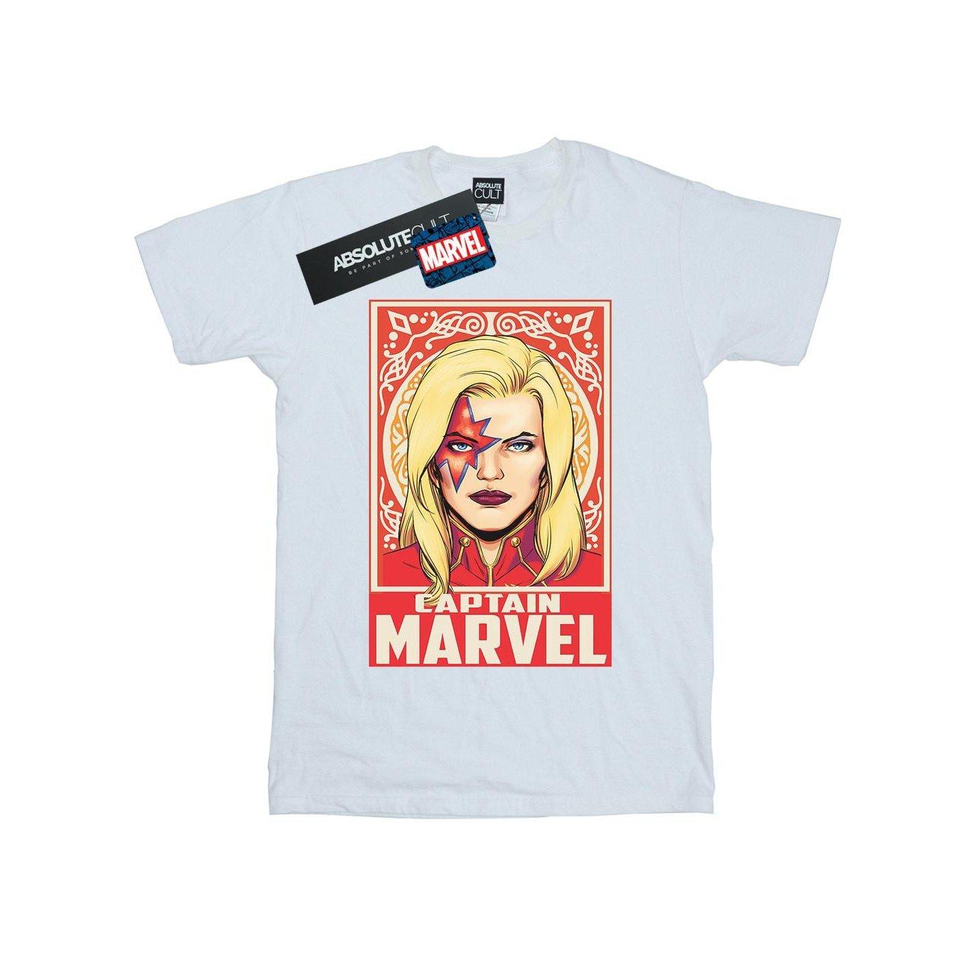 Ornament Tshirt Damen Weiss M von Captain Marvel