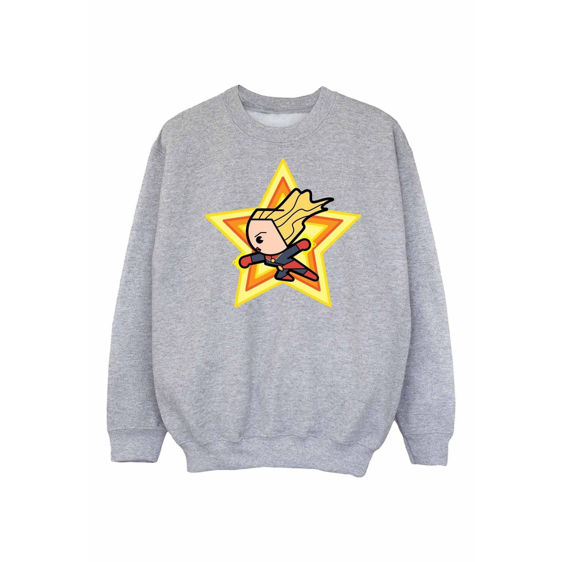 Sweatshirt Mädchen Grau 152-158 von Captain Marvel