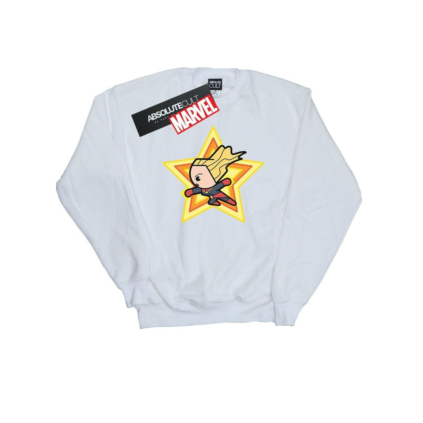 Sweatshirt Mädchen Weiss 116 von Captain Marvel