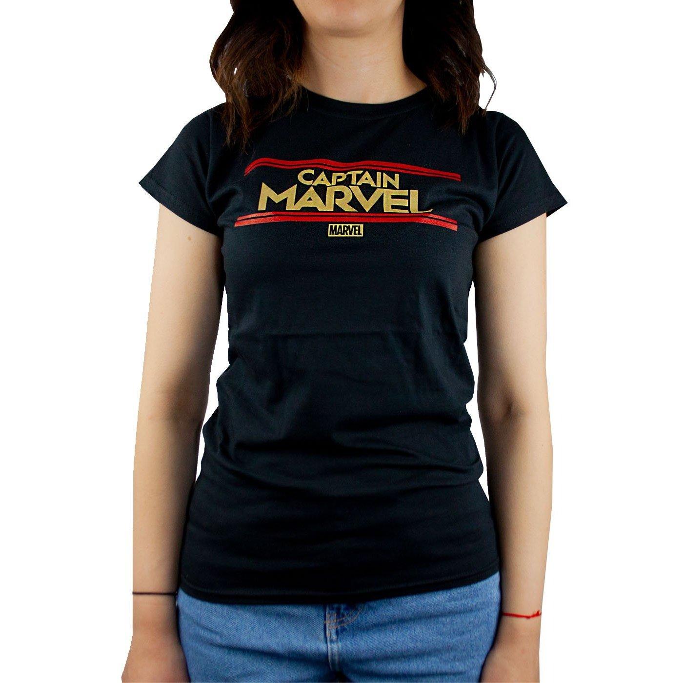 T-shirt Damen Schwarz XL von Captain Marvel