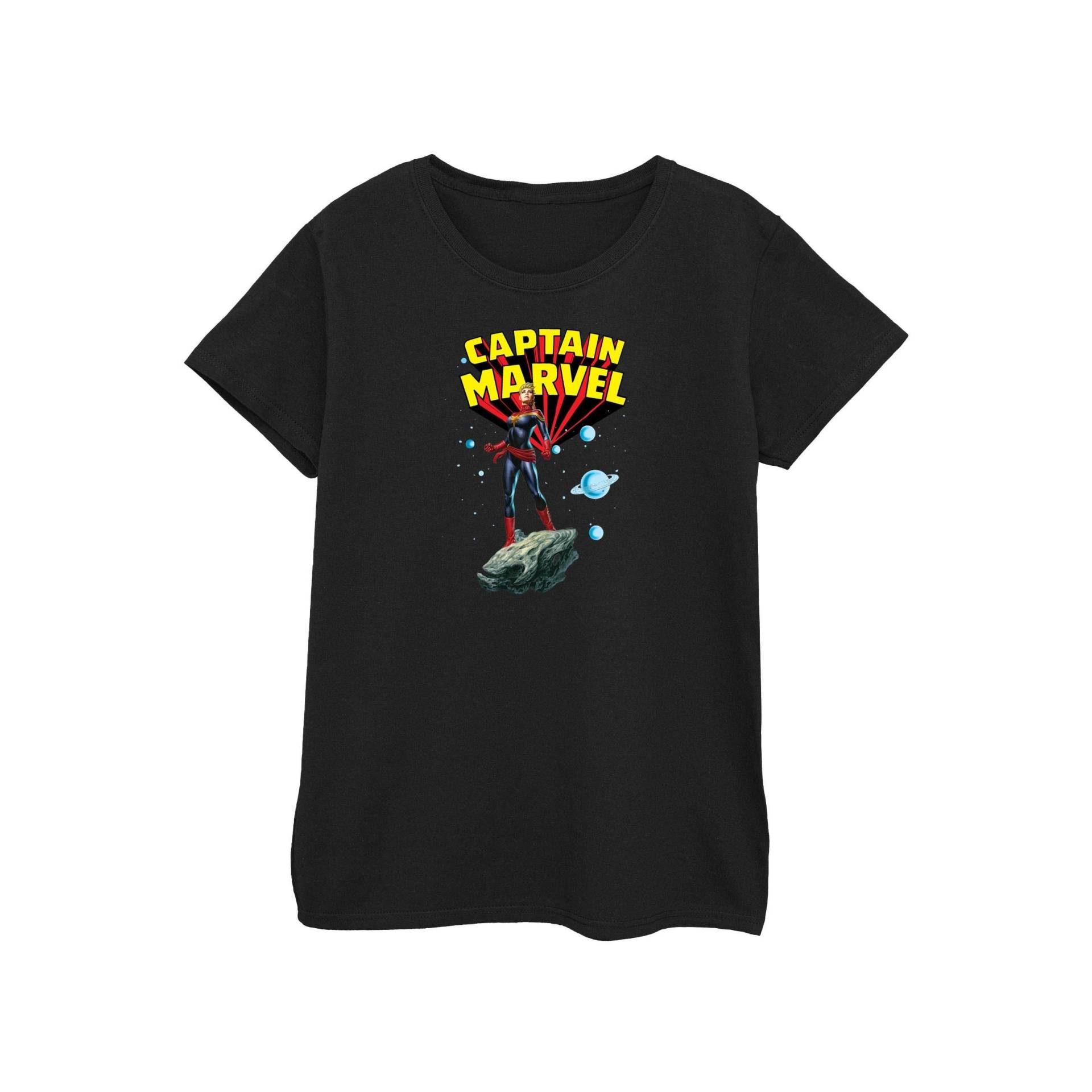 Tshirt Damen Schwarz L von Captain Marvel