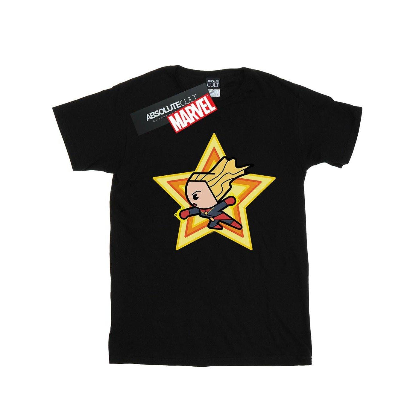 Tshirt Mädchen Schwarz 116 von Captain Marvel