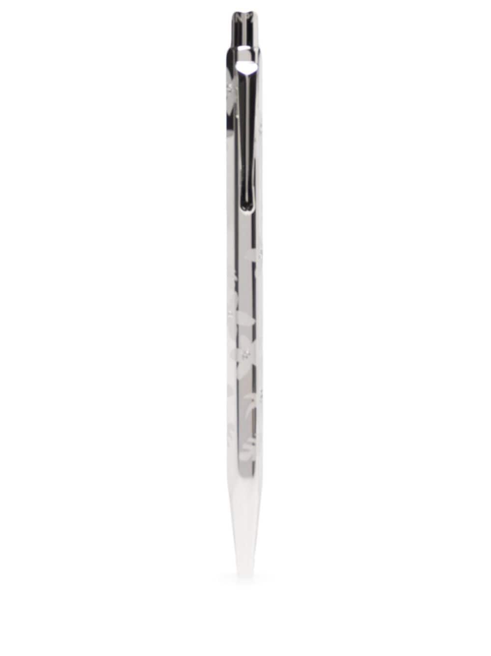 Caran d'Ache floral-pattern ballpoint pen - Silver von Caran d'Ache