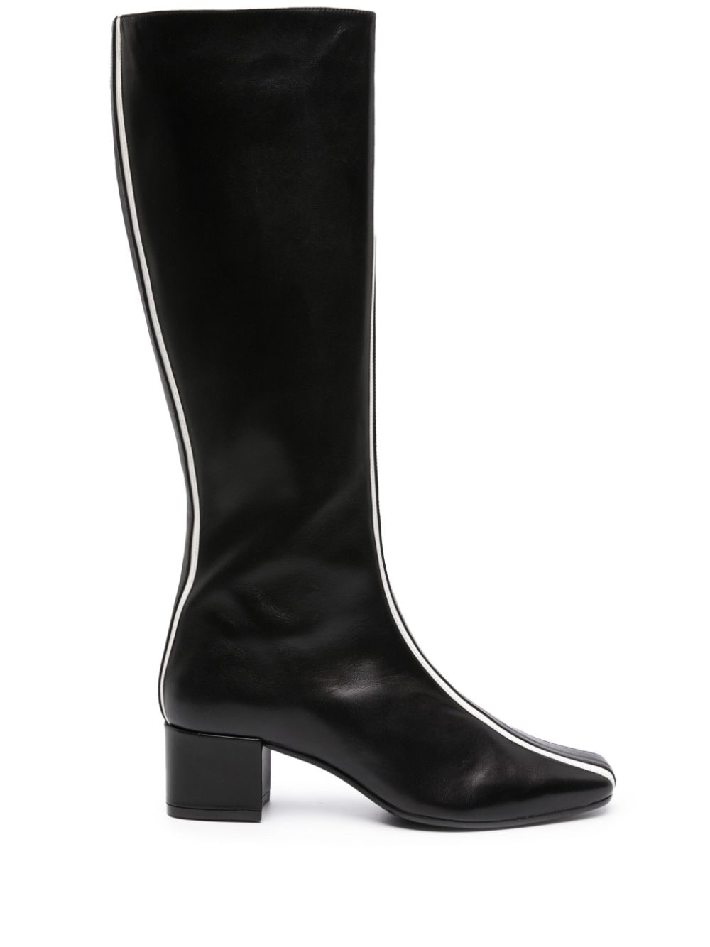 Carel Paris 45mm stripe-detailing leather boots - Black von Carel Paris