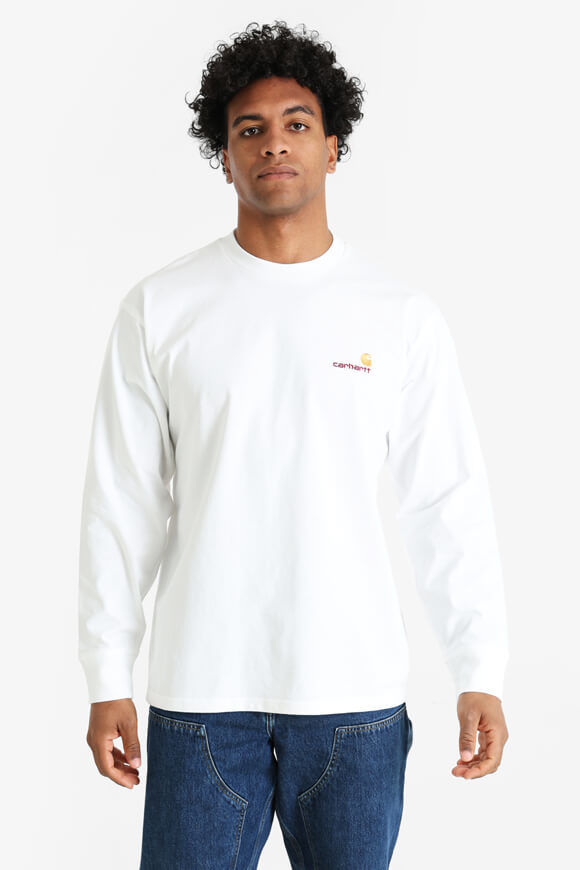 Carhartt WIP American Script Langarmshirt | White | Herren  | L von Carhartt WIP