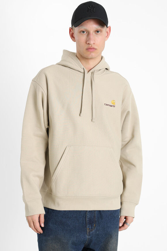 Carhartt WIP American Script Oversize Kapuzensweatshirt | Fleur De Sel | Herren  | L von Carhartt WIP