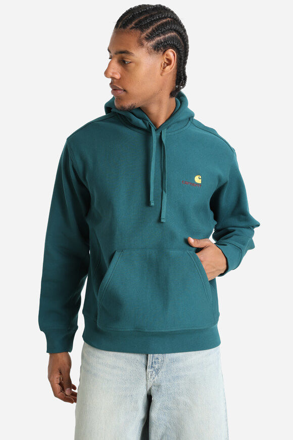 Carhartt WIP American Script Oversize Kapuzensweatshirt | Malachite | Herren  | M von Carhartt WIP