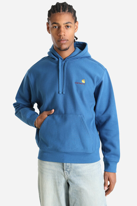 Carhartt WIP American Script Oversize Kapuzensweatshirt | Sodalite Blue | Herren  | L von Carhartt WIP