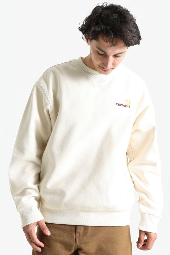 Carhartt WIP American Script Oversize Sweatshirt | Natural | Herren  | L von Carhartt WIP