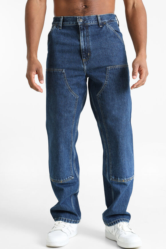 Carhartt WIP Double Knee Relaxed Straight Fit Jeans | Dark Blue | Herren  | 32 von Carhartt WIP