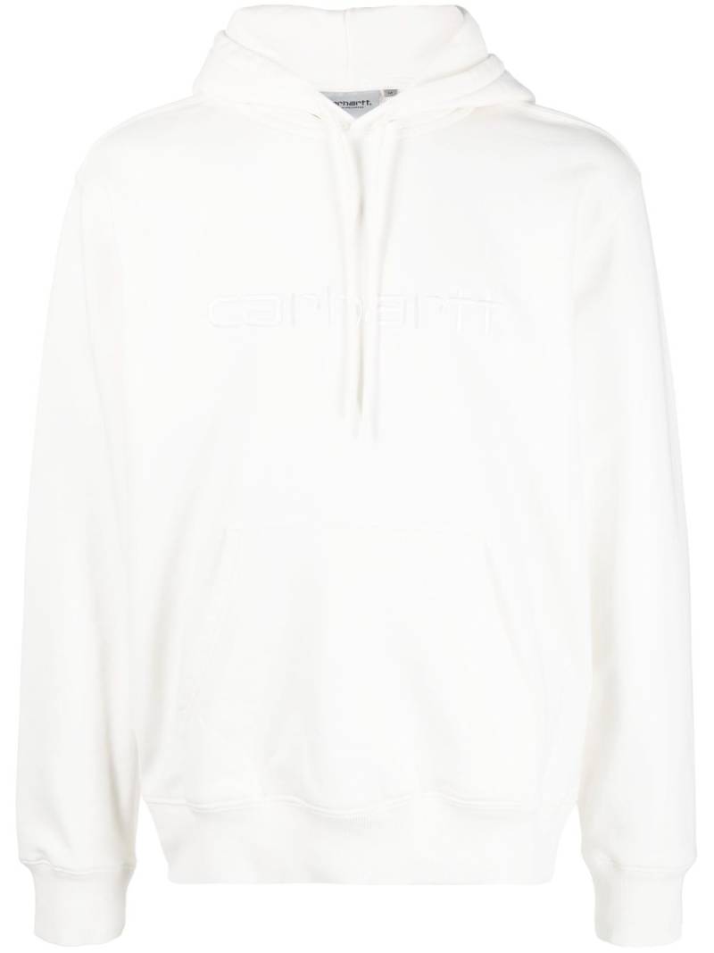 Carhartt WIP embroidered-logo cotton hoodie - White von Carhartt WIP