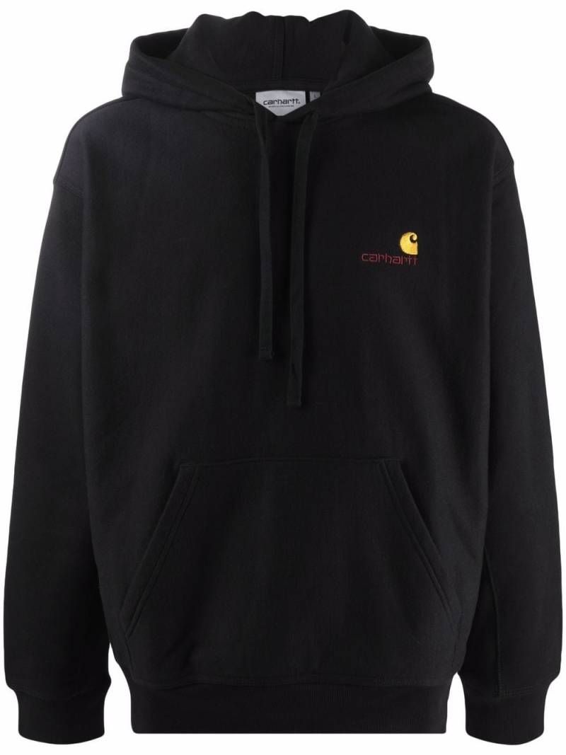 Carhartt WIP embroidered logo drawstring hoodie - Black von Carhartt WIP