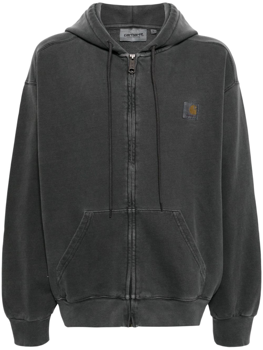 Carhartt WIP logo-appliqué zip-up hoodie - Grey von Carhartt WIP