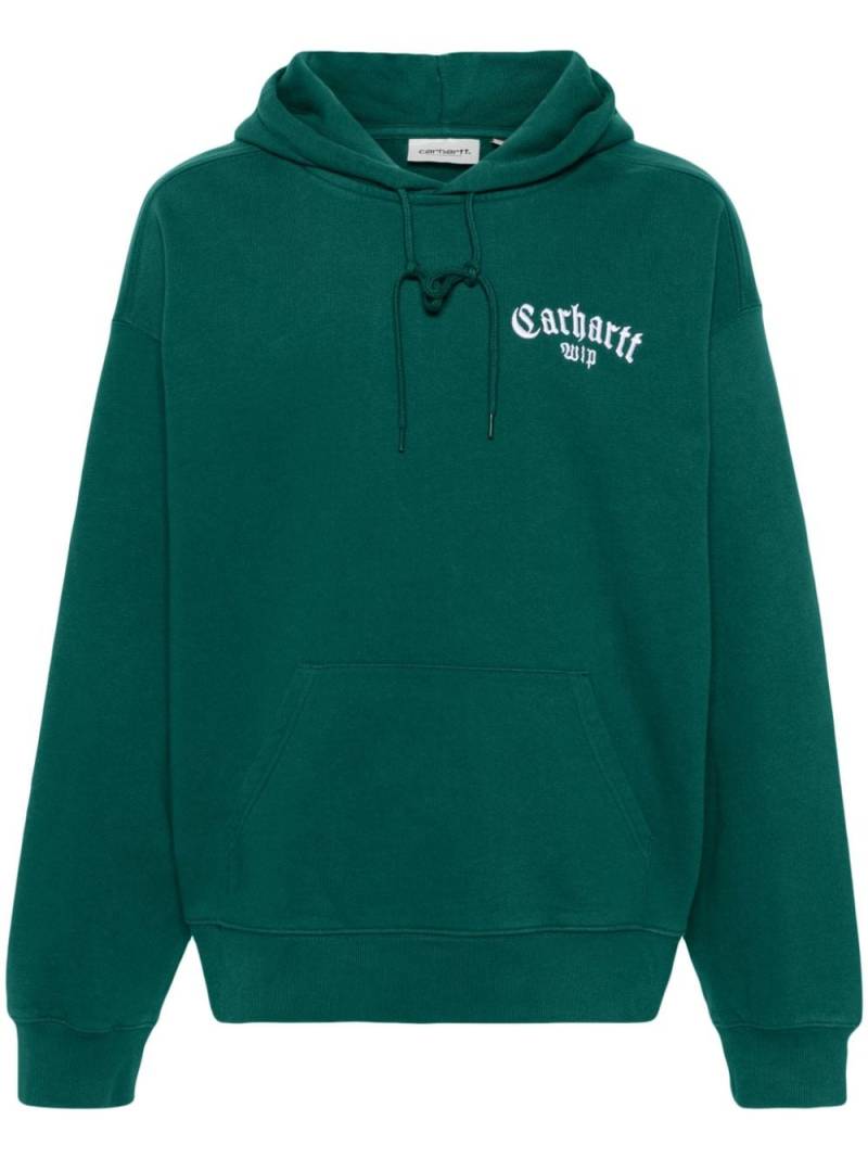 Carhartt WIP logo-embroidered cotton hoodie - Green von Carhartt WIP