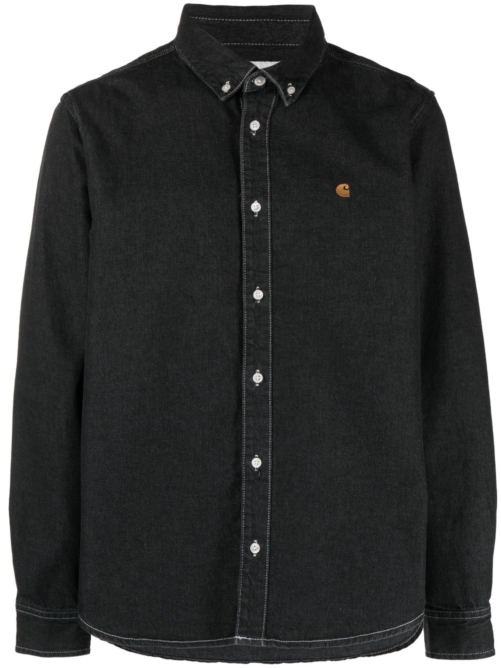 Carhartt WIP logo-embroidered cotton shirt - Black von Carhartt WIP