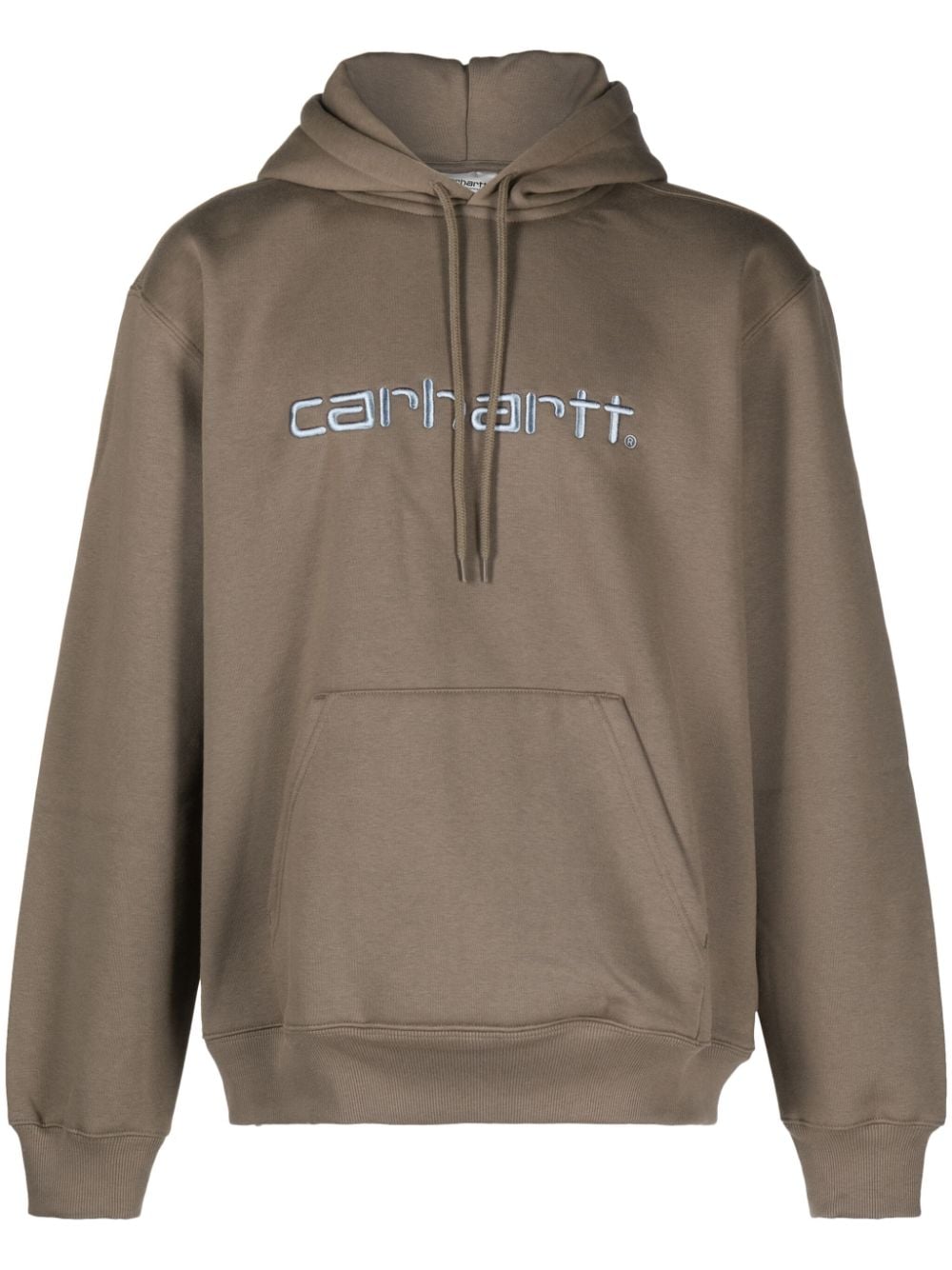 Carhartt WIP logo-embroidered jersey hoodie - Brown von Carhartt WIP