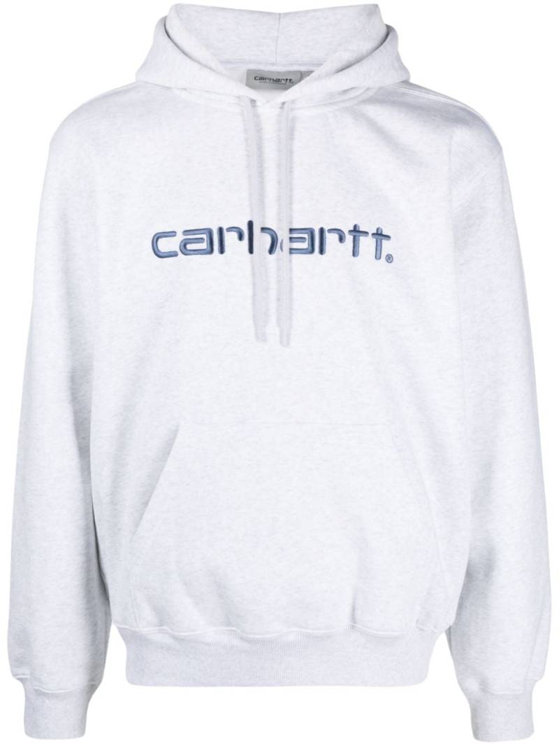 Carhartt WIP logo-embroidered jersey hoodie - Grey von Carhartt WIP