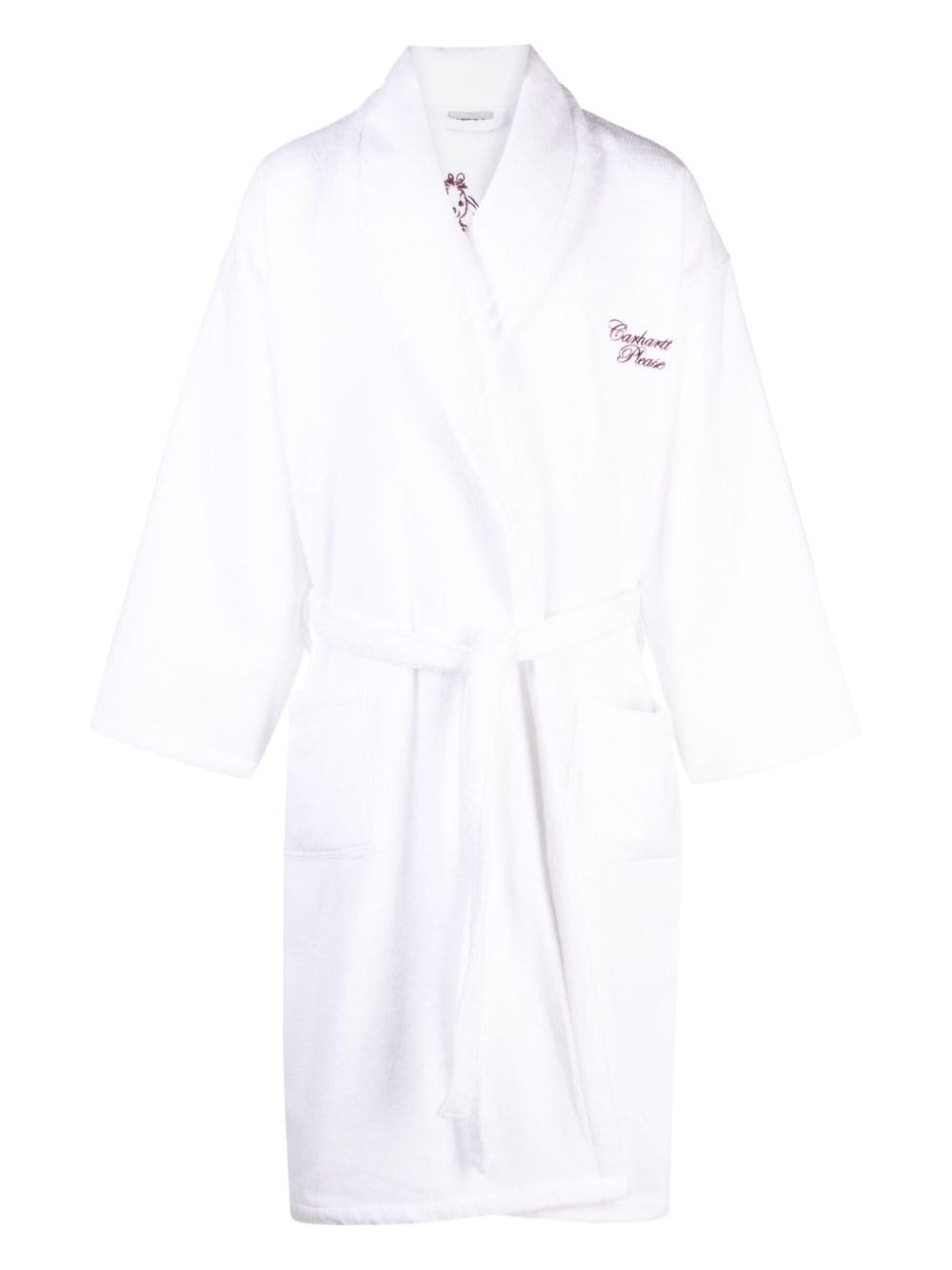 Carhartt WIP logo-embroidery cotton robe - White von Carhartt WIP
