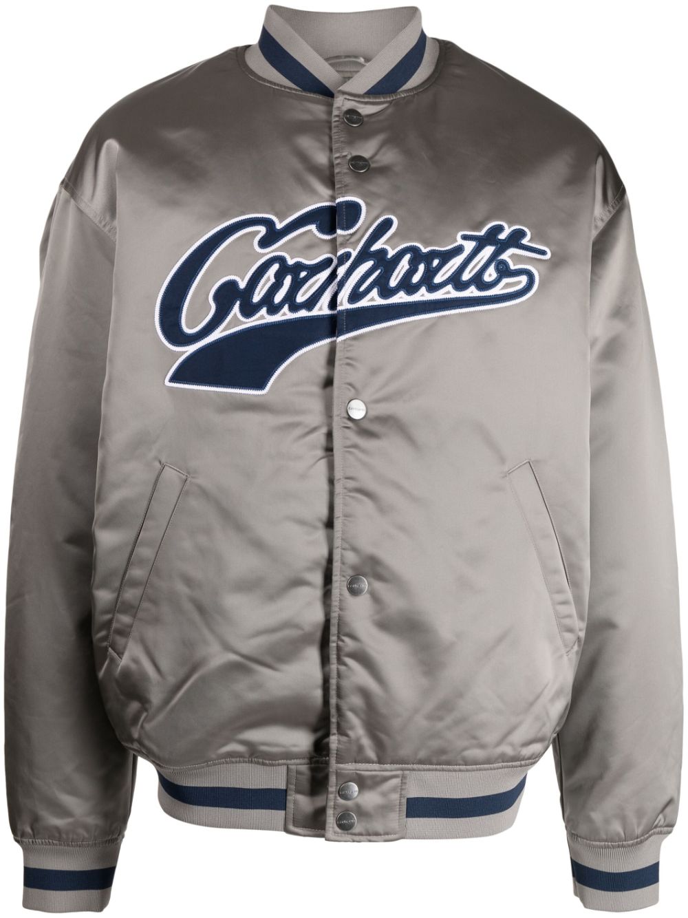 Carhartt WIP logo-patch bomber jacket - Grey von Carhartt WIP