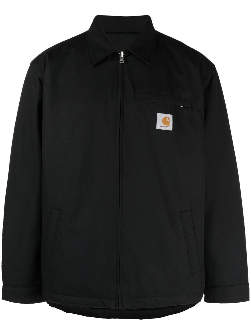 Carhartt WIP logo-patch zip-up jacket - Black von Carhartt WIP