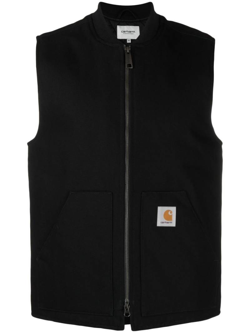 Carhartt WIP logo-patch zipped vest - Black von Carhartt WIP