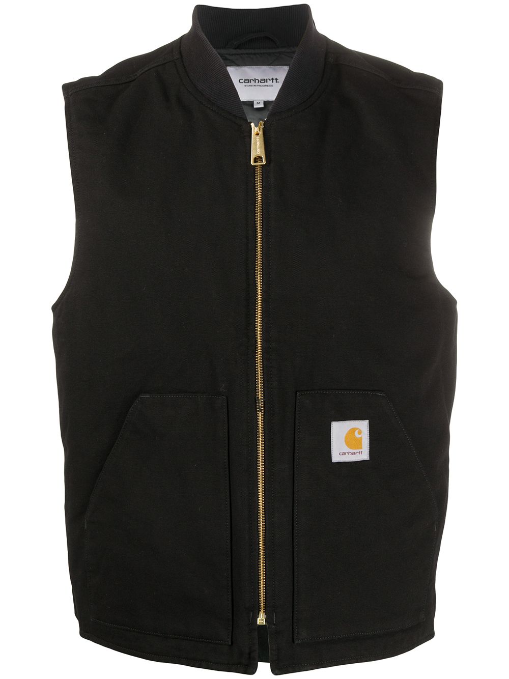 Carhartt WIP logo patch zipped vest - Black von Carhartt WIP