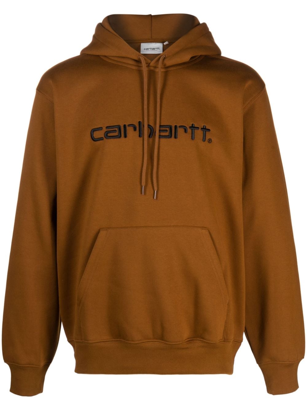Carhartt WIP logo-print cotton hoodie - Brown von Carhartt WIP