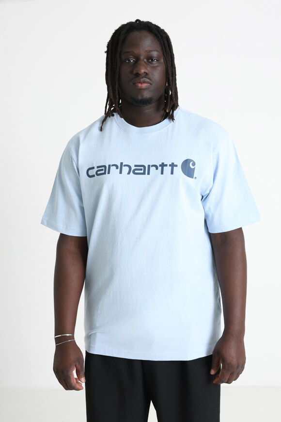 Carhartt Workwear Logo Graphic Oversize T-Shirt | Fog Blue | Herren  | M von Carhartt Workwear