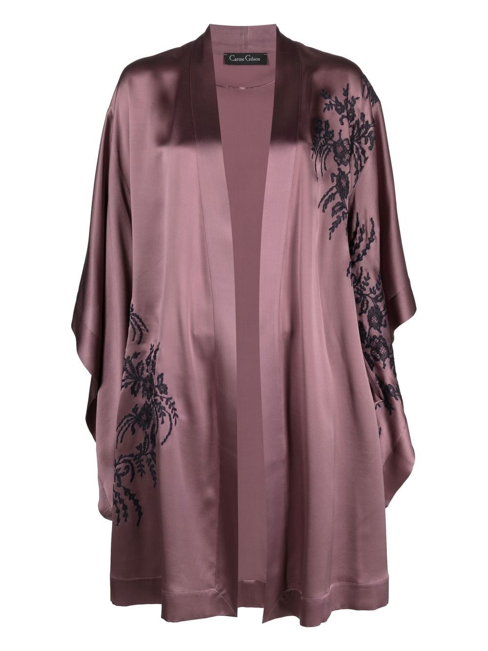 Carine Gilson Calais-Caudry lace butterfly-sleeve kimono - Purple von Carine Gilson