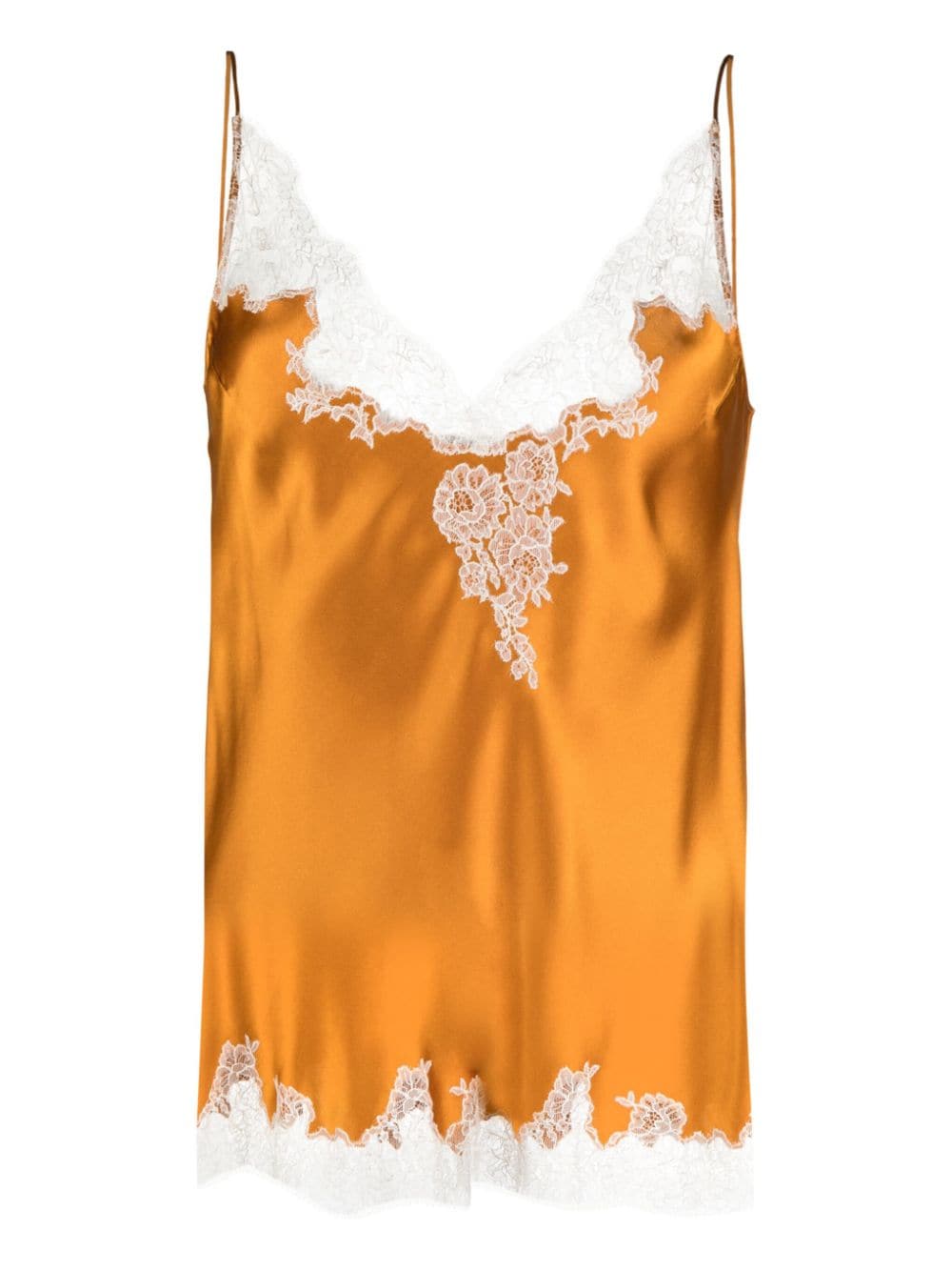 Carine Gilson Calais-Caudry lace silk camisole - Orange von Carine Gilson