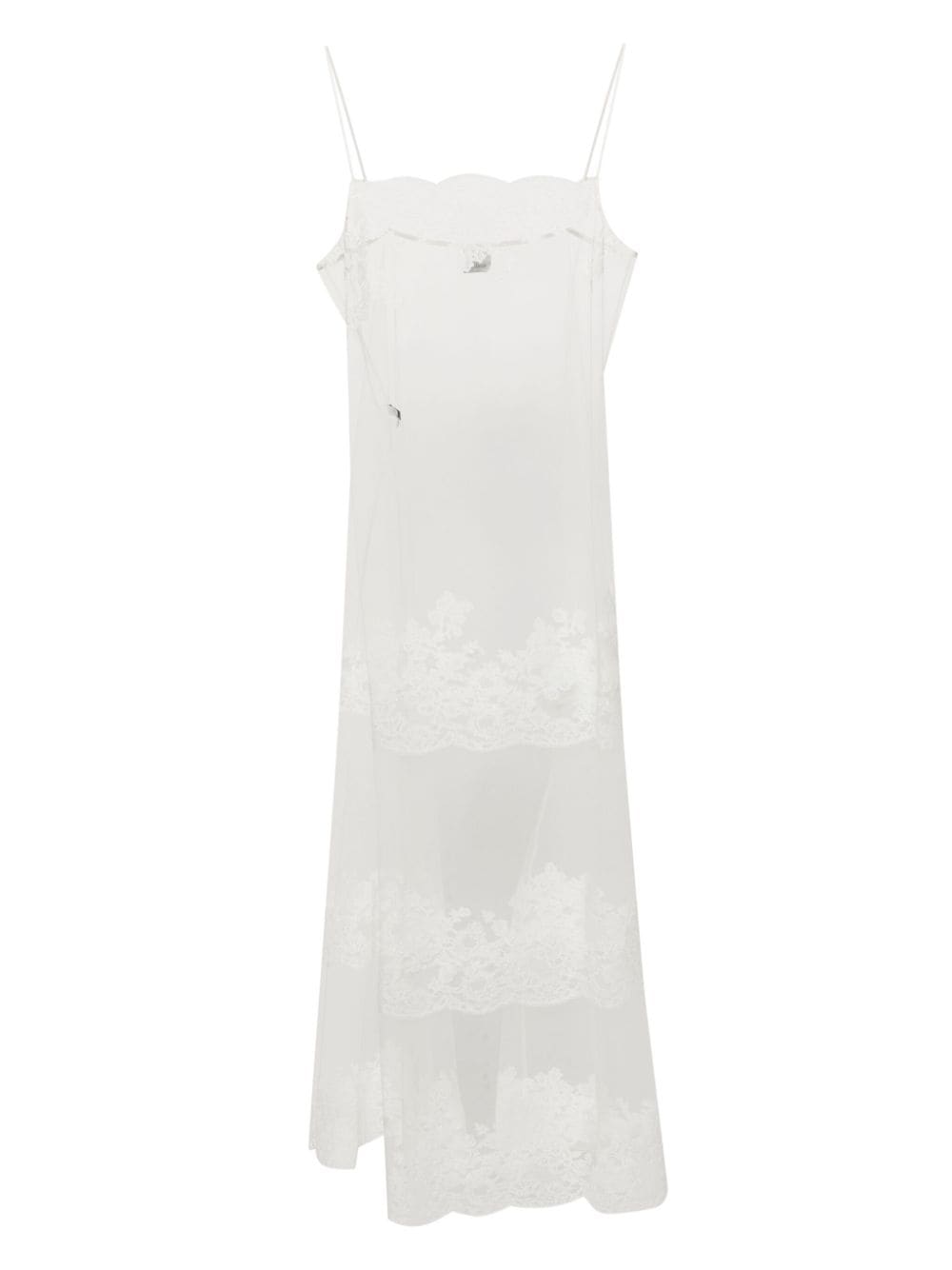 Carine Gilson lace-appliqué sheer maxi dress - White von Carine Gilson