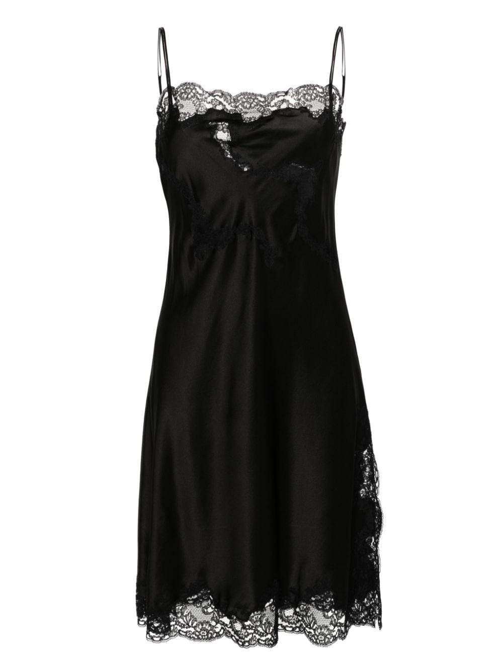 Carine Gilson lace-detail silk nightdress - Black von Carine Gilson